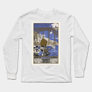 Porto Famous Wine Region Portugal Vintage Poster 1929 Long Sleeve T-Shirt